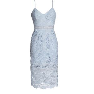 Bardot dress, size 6 small, blue